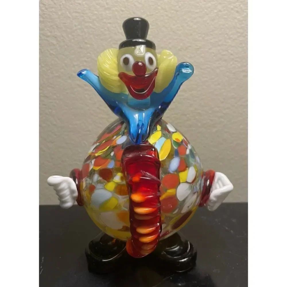 Vintage Murano Glass Clown Figurine. Excellent condition. Hand blown original